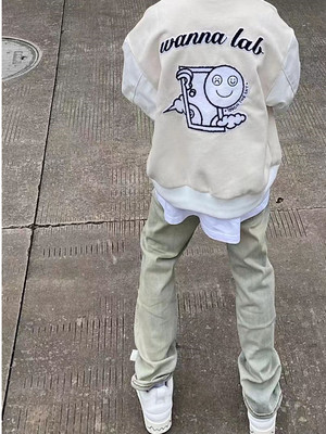 新因素高街水洗复古裤子男女款