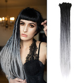 化纤高温发丝HIPHOP嘻哈说唱街舞脏辫大辫子假发女渐变三色脏辫