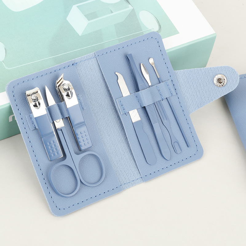 指甲刀套装美甲工具套装7件套指甲钳指甲剪套装印LOGO促销礼品