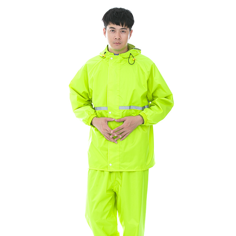 环卫雨衣工作服双层加厚分体反光雨衣套装环卫清洁工雨衣雨裤