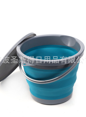 可折叠5L水桶带盖车载洗车钓鱼便携式户外旅行家用小伸缩桶