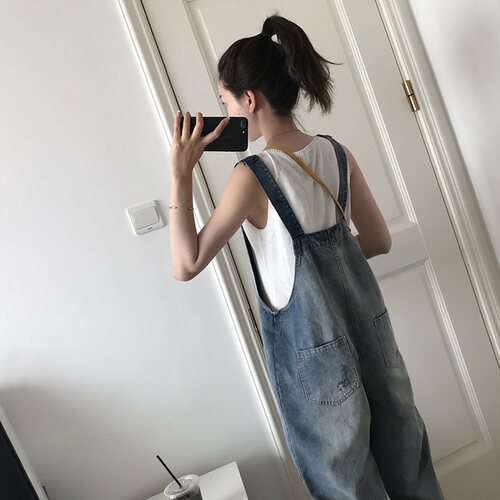 孕妇背带裤小个子八分九分孕中期