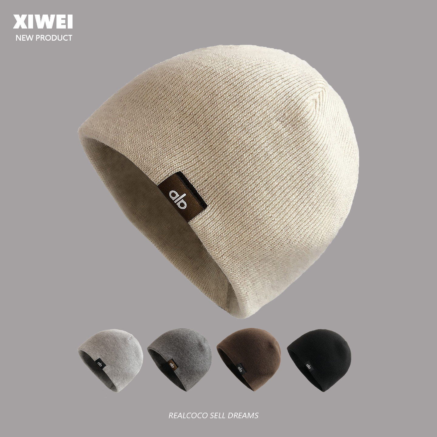 小众纯色简约毛线帽男秋冬季出游保暖针织帽户外登山休闲包头冷帽