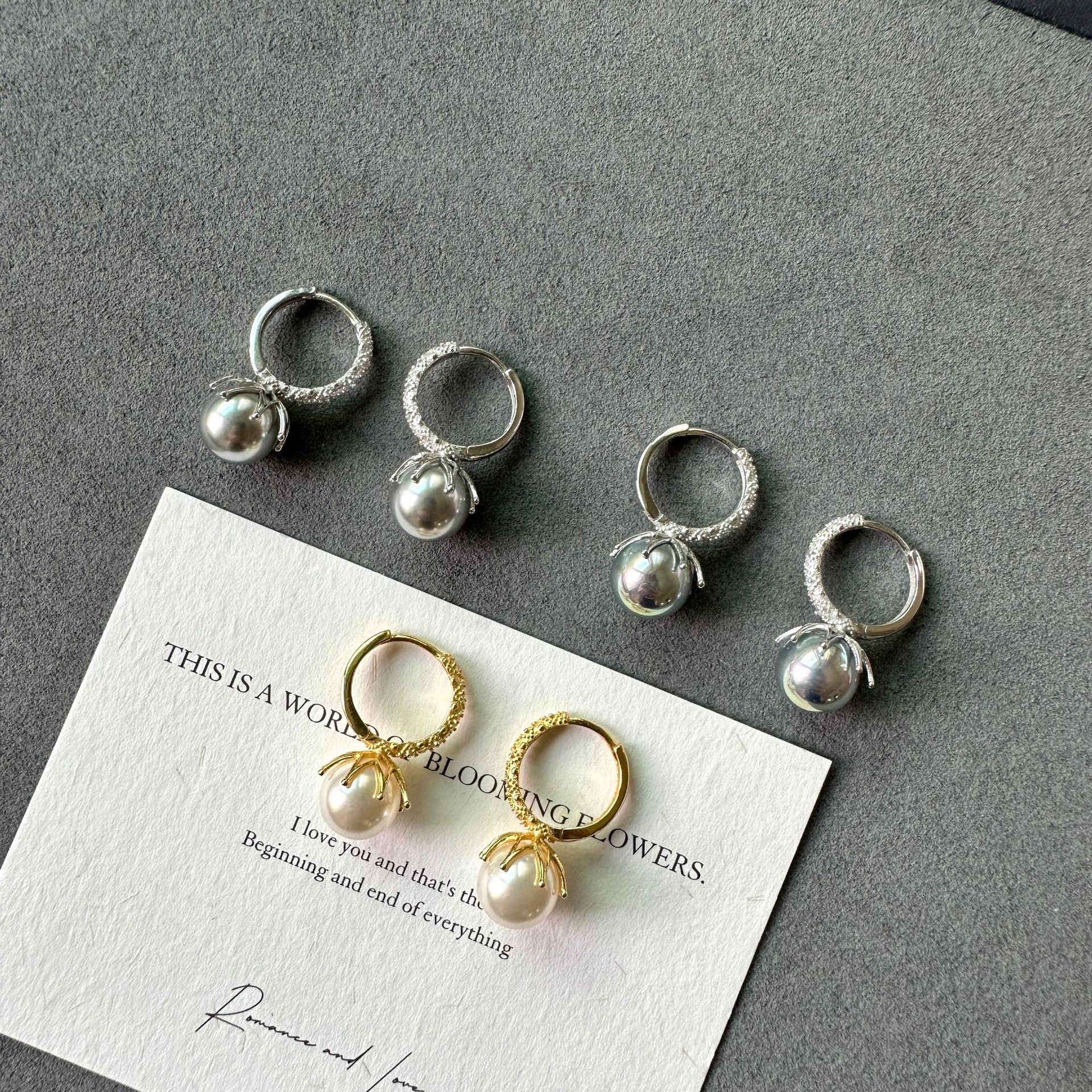 s925纯银戒指耳钉耳圈女小众轻奢耳环耳扣网红泫雅风高级感耳饰