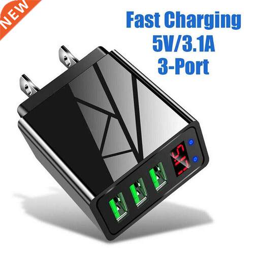 3 Port Fast Quick Charging Wall Charger QC 3.0 USB Hub Power
