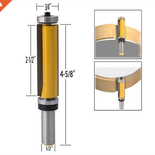Flush Trim Pattern Router Bit 1/2 Shank Panel Top & Bott