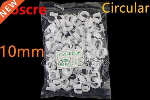 100pcs/bag round steel nail 10mm wire fixing clamp plastic f
