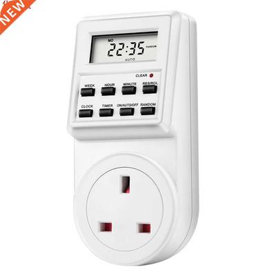 Digital Timer Switch 1A 20V With UK Plug Socket Weekly Pr