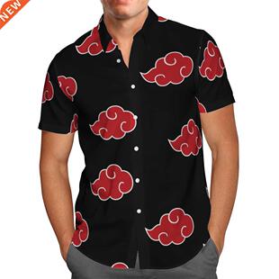 Akatsuki 3D Print Anime Shirt Beach Hawaiian Shirt Summer Sh