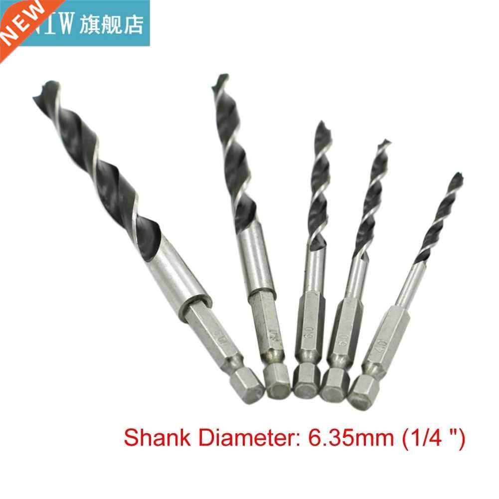 Drill Bit Set 4 5 6 8 10mm Quick Change Metal Tools 1/4&quot