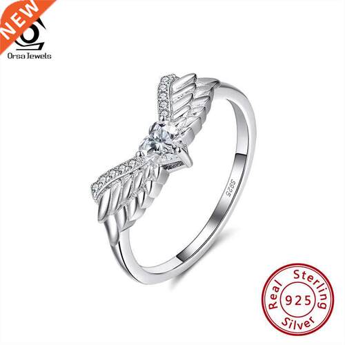 ORSA JEWELS 925 Sterling Silver Rings Vintage Angle Wing De