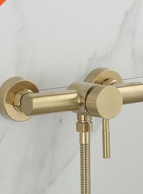 Bathroom Shower Faucet Set Wall Mounted Brushed Gold Shower