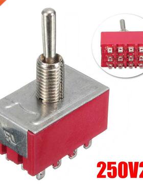 250V 2A 12Pin 3 Speed Toggle ON-OFF Switch Automatic Reset R