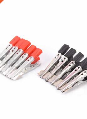 10pcs Insulated Crocodile Clips Handle Cable Lead Testing Al