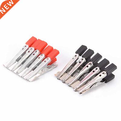 10pcs Insulated Crocodile Clips Handle Cable Lead Testing Al