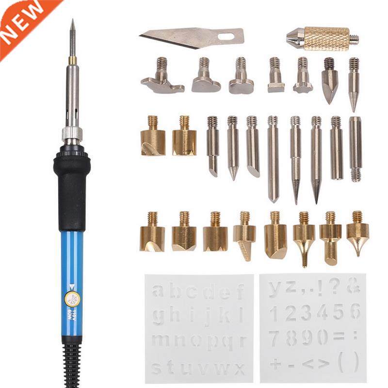 60w Adjustable Soldering Iron Carving Pyrography Tool Wood E