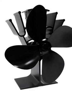 Thermal Automatic Fan 4-Blade Heat Powered Stoves Fan Firepl
