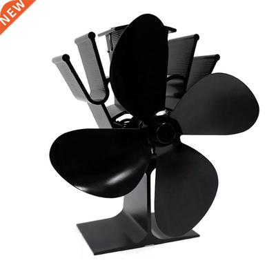 Thermal Automatic Fan 4-Blade Heat Powered Stoves Fan Firepl