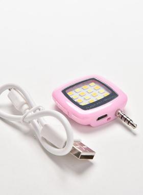 Pink 16 LED Flash Selfie Fill Flash Light 3.5mm Jack Plug Fo