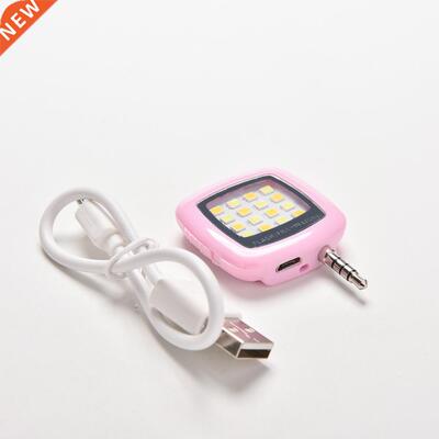 Pink 16 LED Flash Selfie Fill Flash Light 3.5mm Jack Plug Fo