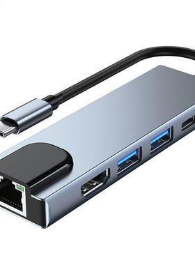 USB C Hub to Rj45 100M VGA Adapter OTG Thunderbolt 3 Dock wi