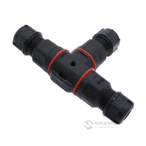 T shape waterproof connector IP68 3 pins 250V 24A Cable Wire