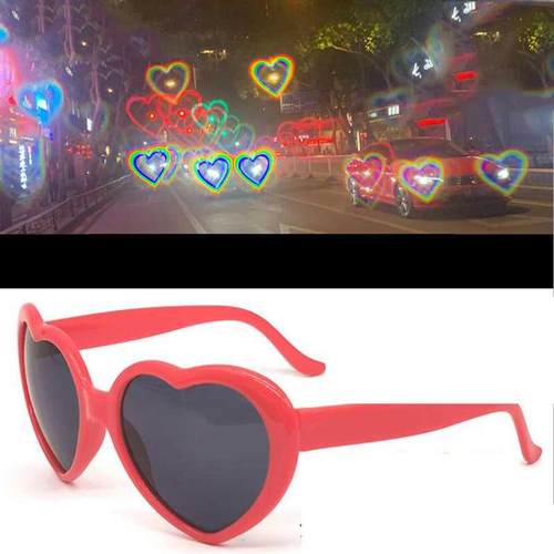 Love Heart Shaped Effects Glasses Watch The Lights Change to