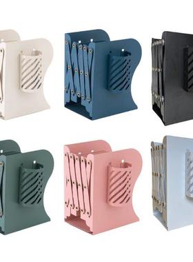 1Pc Extension Adjustable Metal Bookends Heavy Duty Book Desk