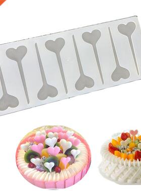 3D Love Heart Shaped Wedding Cake Toppers Chocolate Cookie S