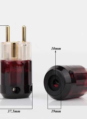 hifi Oyaide C-079 P-079e Schuko Europe EU Power Plug 24k Gol