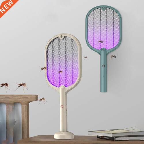 2 in 1 Electric Insect Racket Swatter USB Rechargeable Led L