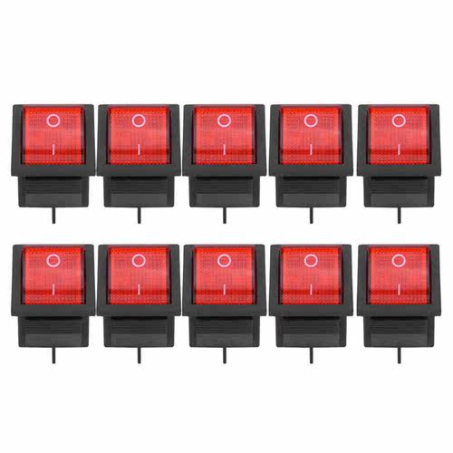 10PCs 2-Position Switch Rocker On/Off 4-Pin KCD4 Heat Resist