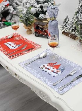 6pcs Gnome Swedsh Tomte Doll Chrstmas Placemats Table Mats