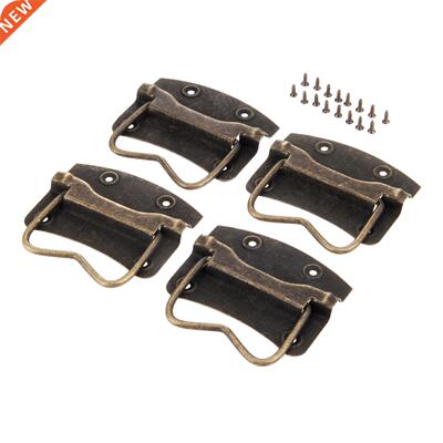 4Pcs Antique Furniture Cabinet Handles Wooden Case Knobs Too