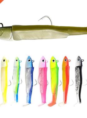 Black minnow jig head fishing lure soft pike lure 5g/12g/ 25