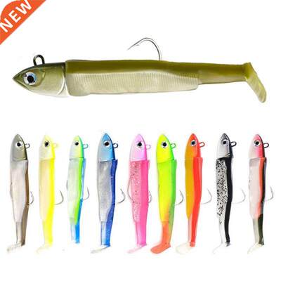 Black minnow jig head fishing lure soft pike lure 5g/12g/ 25