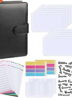 Budget Binder, A6 PU Leather Notebook Planner Organizer Refi