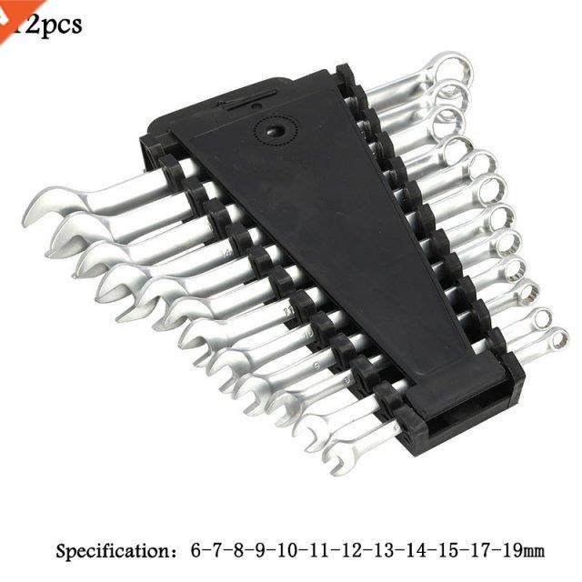 12Pcs Double End Ring Wrench Open End Wrench Panner Deep Off