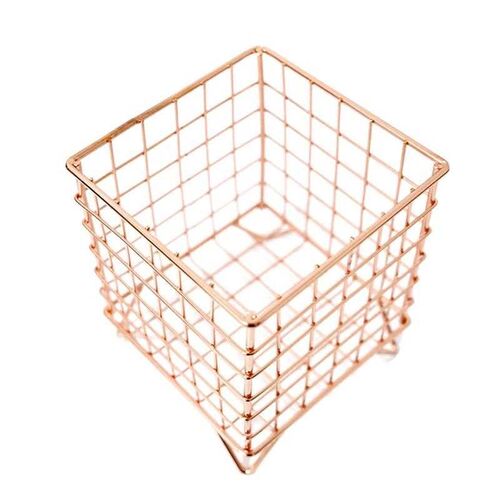 Storage Basket Iron Four-Feet Square Desktop Debris Organize
