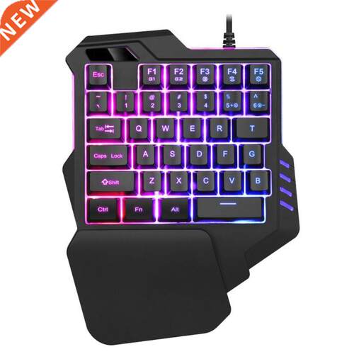One-hand Gaming Keyboard Portable One Hand Mechanical Wired