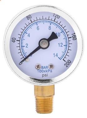0-200psi 0-14b Metal Pressure Gauge Hydraulic Water Pressu