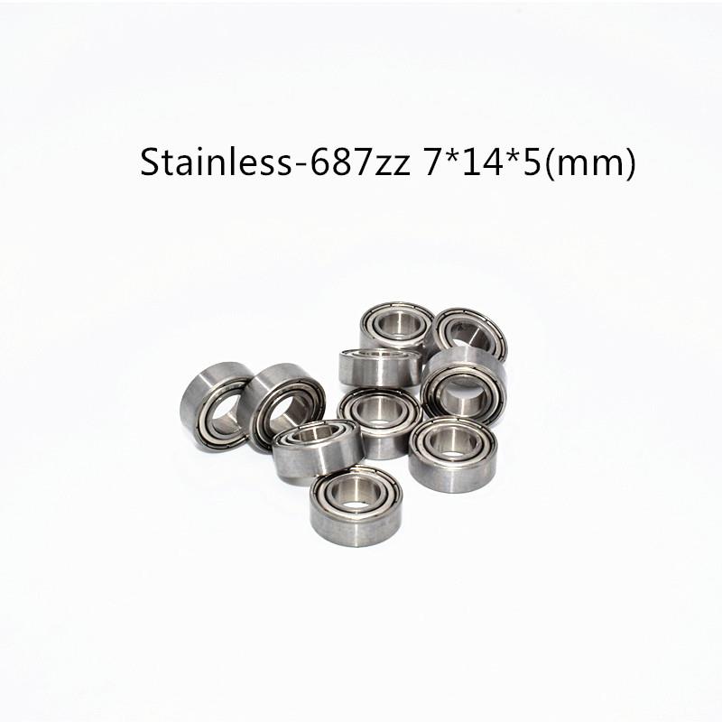 Stainless steel bearing 10PCS S687ZZ 7*14*5(mm) free shippin