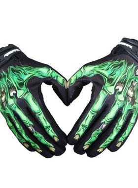 Cycling Bike Bicycle Gloves Motorcycle Skull Bone Skeleton