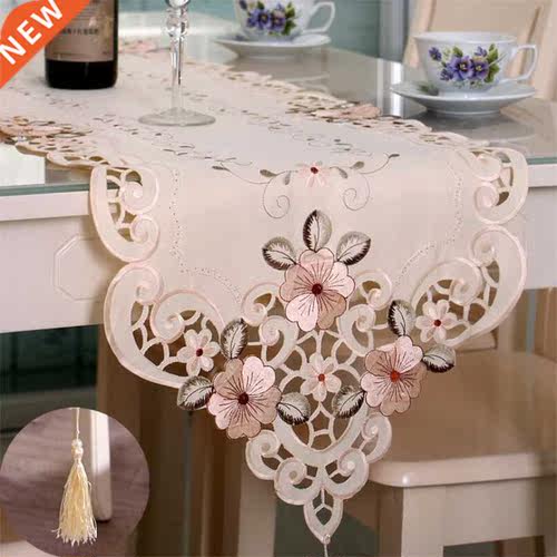 Embroidered Table Runner Tablecloth For Wedding Party Decora