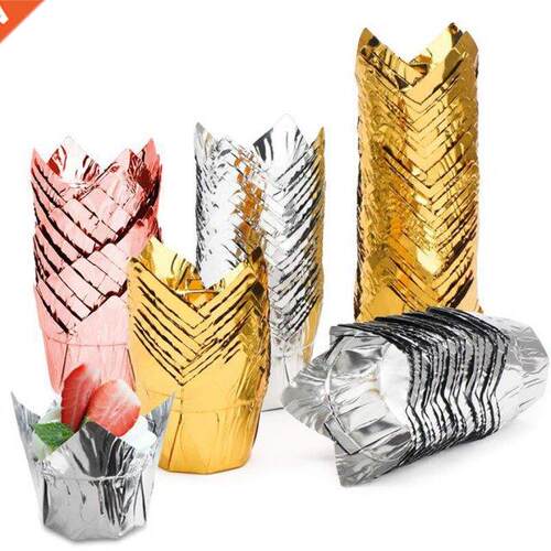 50 Pieces Cake Muffin Cups Holder Heavy Duty Heat Resistant