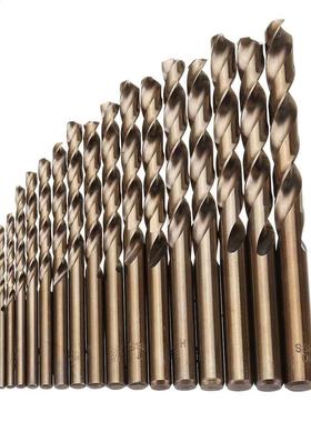 19pcs 1-10mm HSS M35 Cobalt Twist Drill Bit Set for Metal Wo