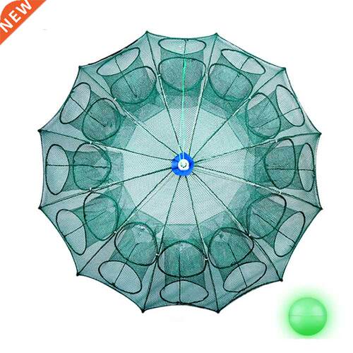 Powerful 4-28 Holes Automatic Fishing Net Shrimp Cage Mesh N