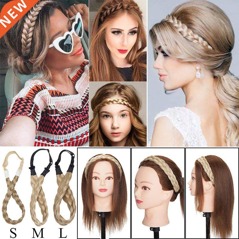BENEHAIR Headband Platied Elastic Hair Band Braided Headwear