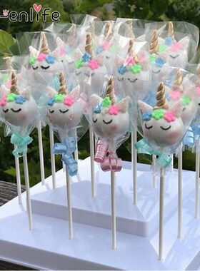 100pcs Paper Lollipop Stick Cake Pop Sticks Sweet Cellophane