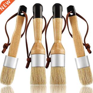 Chalk and Wax Brushes Include Flat and Round Chalked Paint B